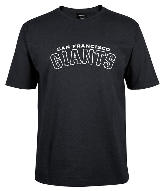 The Corsa Clothing Giants Shirt is a black tee with "San Francisco Giants" in bold, white, arched letters across the chest.