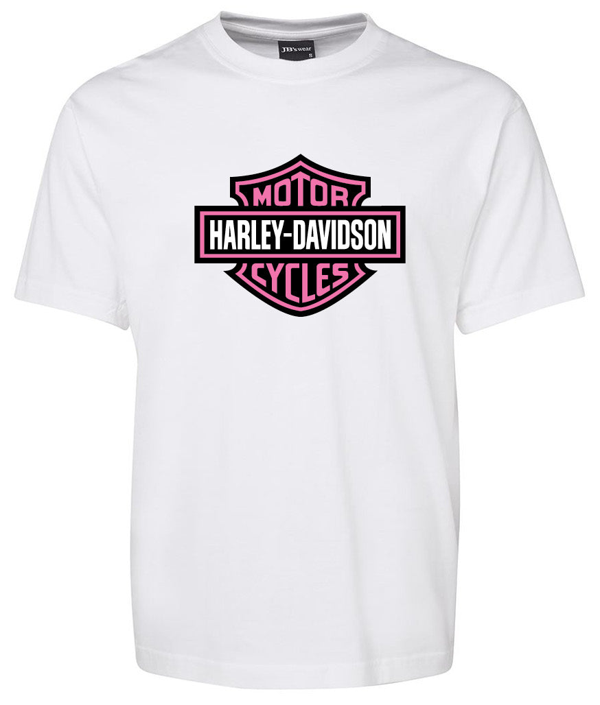 A purple Harley-Davidson Bar & Shield shirt by Corsa Clothing featuring the iconic logo on the chest.