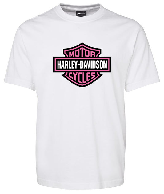 A purple Harley-Davidson Bar & Shield shirt by Corsa Clothing featuring the iconic logo on the chest.