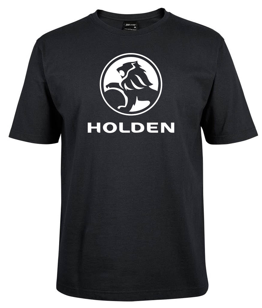 The Holden Loin Shirt by Corsa Clothing is a black tee featuring the iconic Holden logo—a stylized lion inside a circle—with “HOLDEN” boldly printed below in white.
