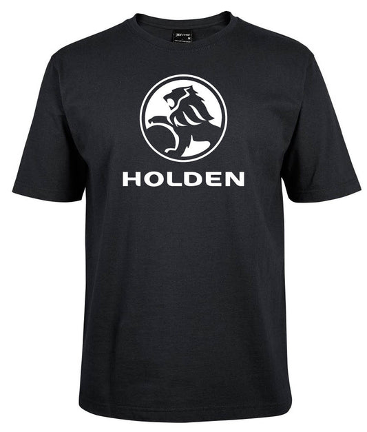 The Holden Loin Shirt by Corsa Clothing is a black tee featuring the iconic Holden logo—a stylized lion inside a circle—with “HOLDEN” boldly printed below in white.
