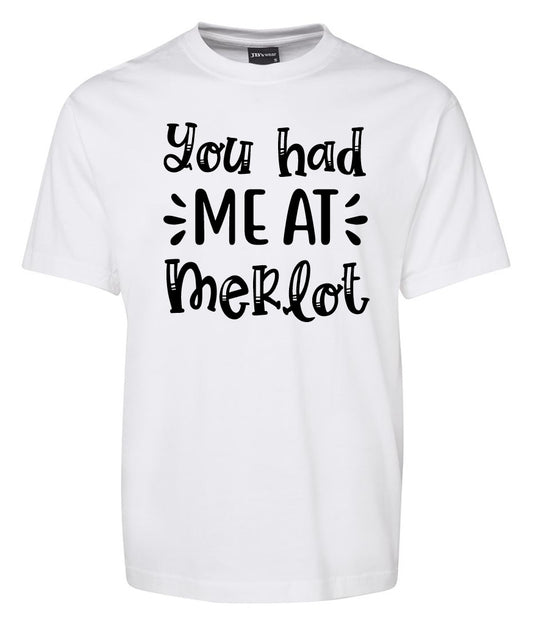 White t-shirt from Corsa Clothing featuring playful black text: "You had e At Marked.