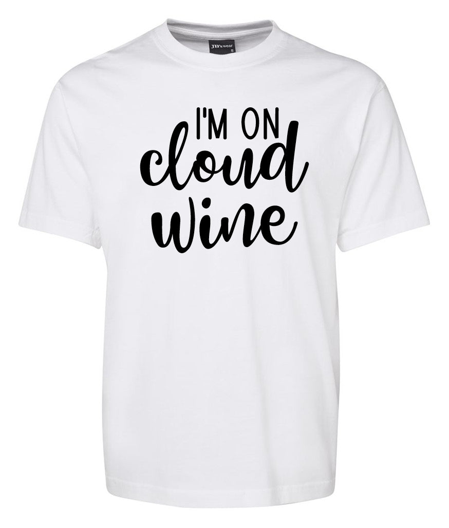 The Corsa Clothing “I’m on doud WIne Shirt” is a white tee with black text in mixed uppercase and cursive styles.